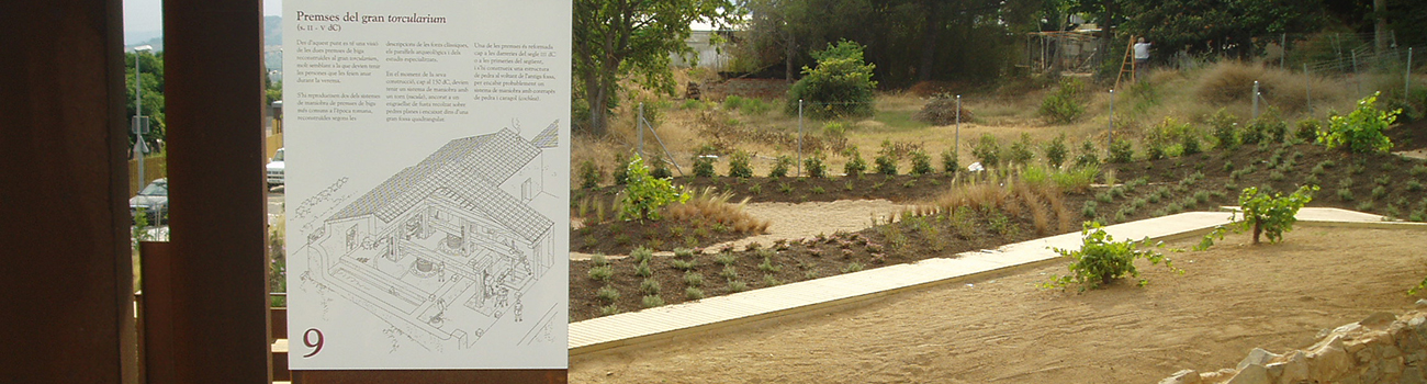 senyalètica jaciment arqueològic de la cella vinaria de Teià